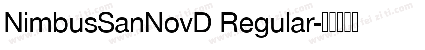 NimbusSanNovD Regular字体转换